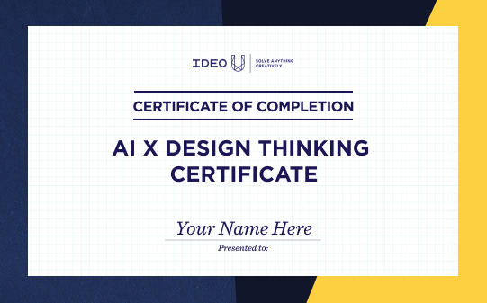 AI x Design Thinking Certificate